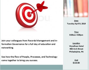 ARMA Philadelphia Chapter All-Day Session - IM 2019 & Beyond - Ready, Aim, Fire!!!